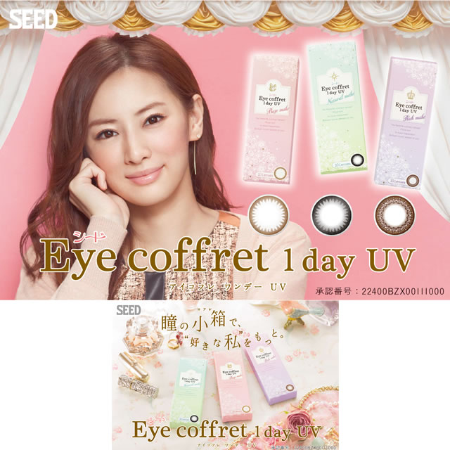【送料無料】シードEyecoffret1dayUV(アイコフレワンデーUV)リッチメイク(ブラウン)【プラス度数】120枚(12箱)【RCP】05P22Jul14apap8