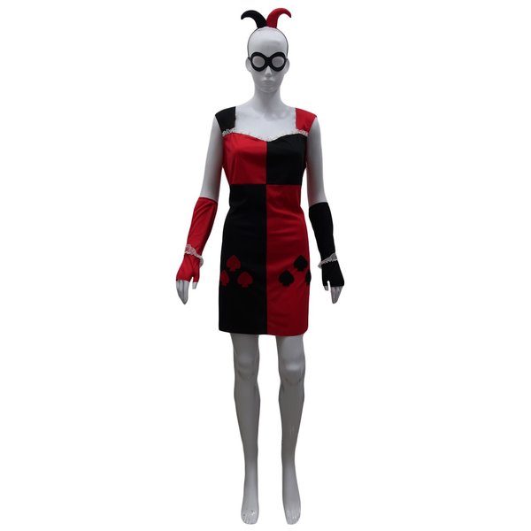 ジョーカー ハーレイ・クイン風 JCP-137 悪役風ワンピース コスプレ 衣装 コスチューム ハロウィン パーティ 仮装 アメコミ ヴィランズ