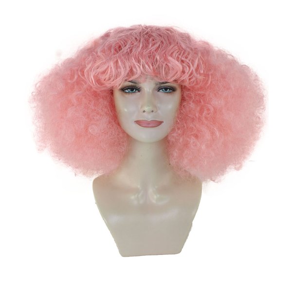 Wigs2you H-3845 ピンク アフロ ふわふわ パーティウィッグ 仮装 コスプレ ハロウィン アフロ ボブ 業界激震 高品質 ウィッグ専門店 フルウィッグ