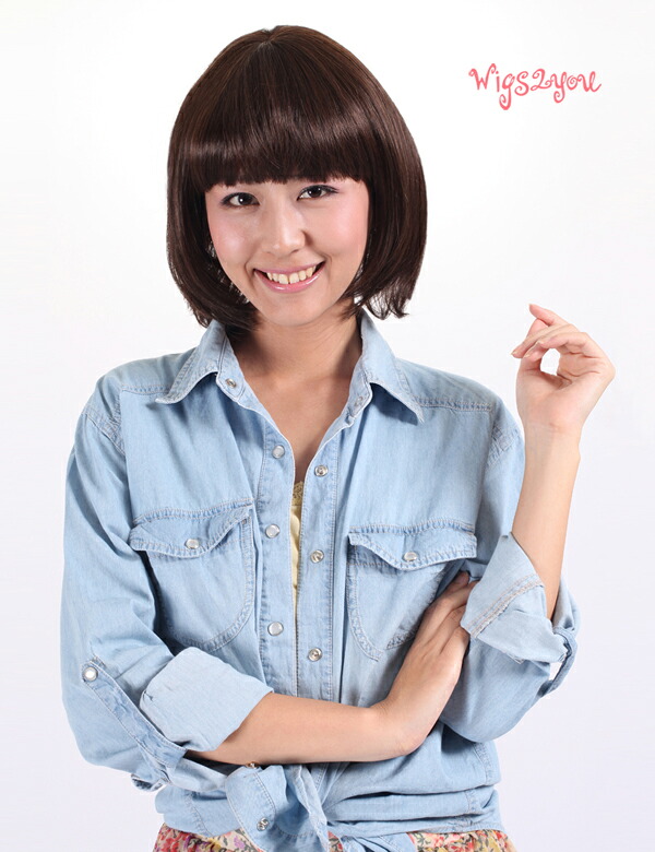 【Wigs2you】ボブウィッグ 前髪 パッツン 簡単着用 耐熱 日本製高級ファイバー使用 W-433 フルウィッグ ファッションウィッグ ウィッグ ウイッグ ミディアム 最高級 ナチュラル かつら 女装 コスプレ イベント 結婚式 余興 医療ウィッグ【BOX受取対象商品】|Wigs2you
