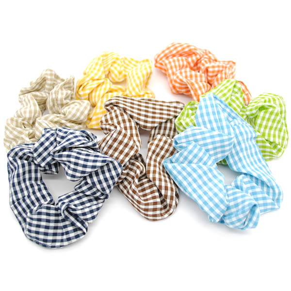 楽天市場】シュシュ チェック柄 タータンチェック ヘアアクセサリー