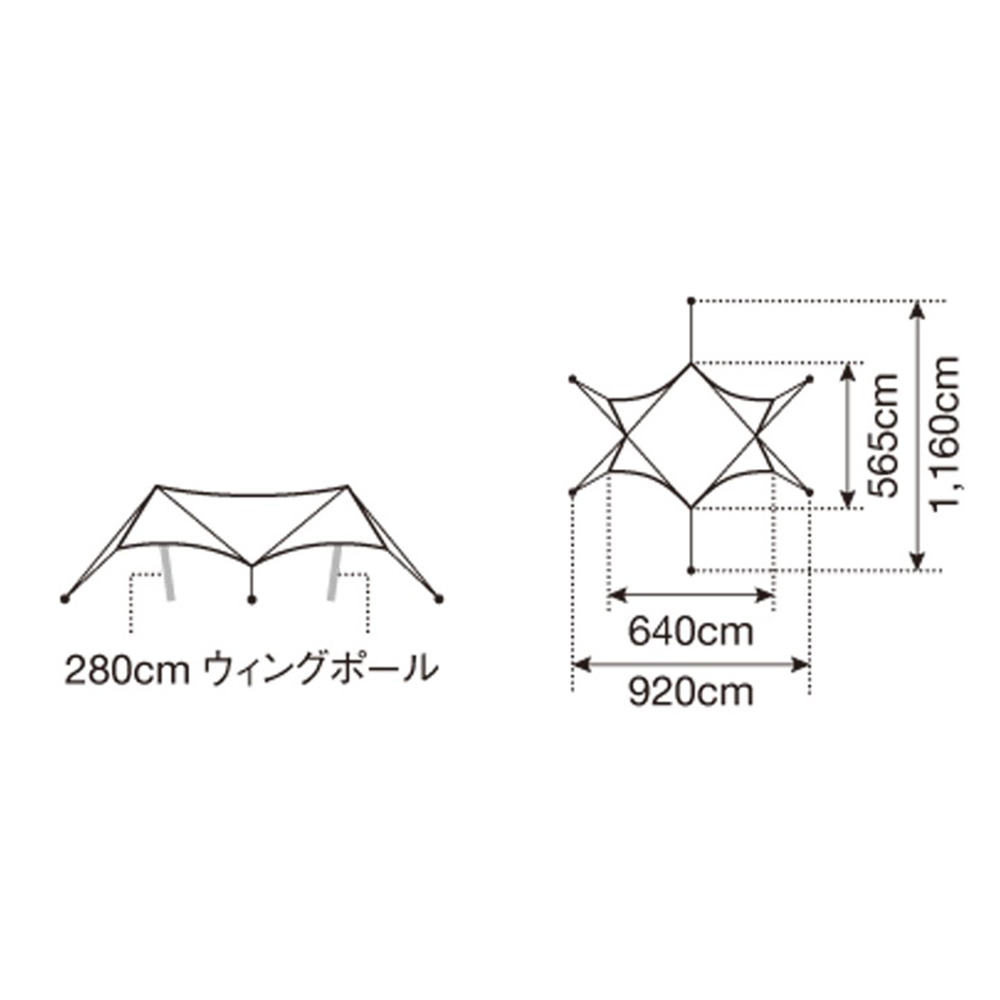 スノーピーク HDタープ“シールド”ヘキサエヴォ peak） アウトドア