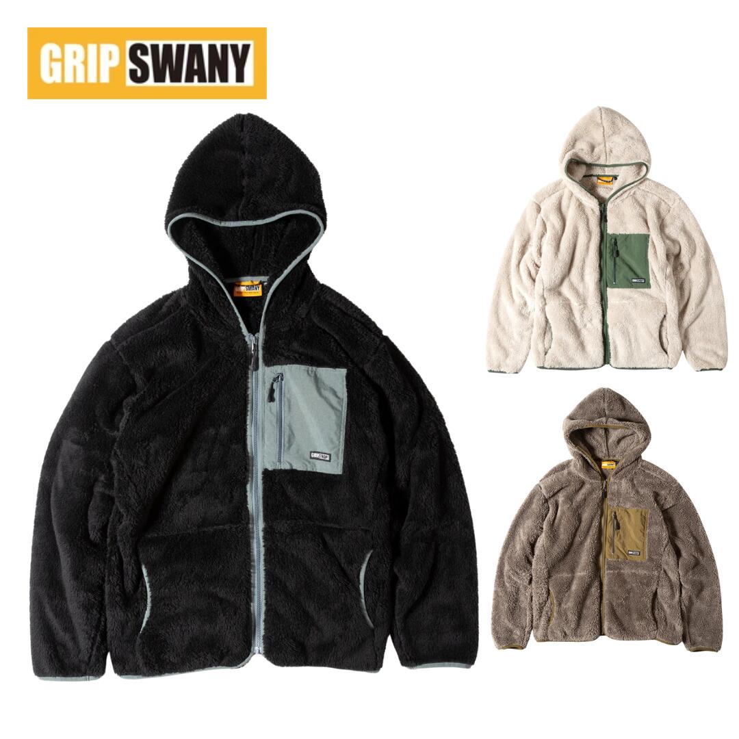 グリップスワニー コーラルフリース GSMCT-079 GRIP SWANY ボア フリース パーカー フーディー 厚手 軽量 暖か 保温 防寒 アウトドア キャンプ 旅行 カジュアル 25FW SALE セール