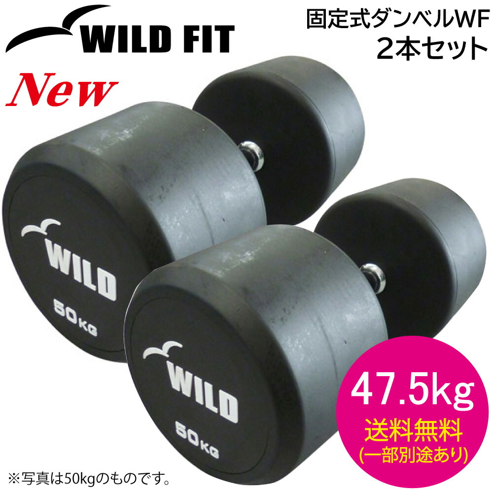 新品同様 WILD FIT ワイルドフィット 固定式ダンベル 47.5kg WF 2本
