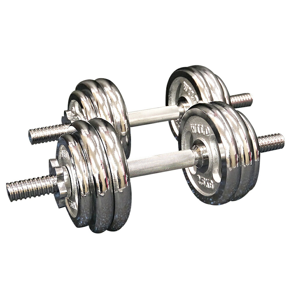 黒ラバーダンベルセット60kg[WILD FIT ワイルドフィット]