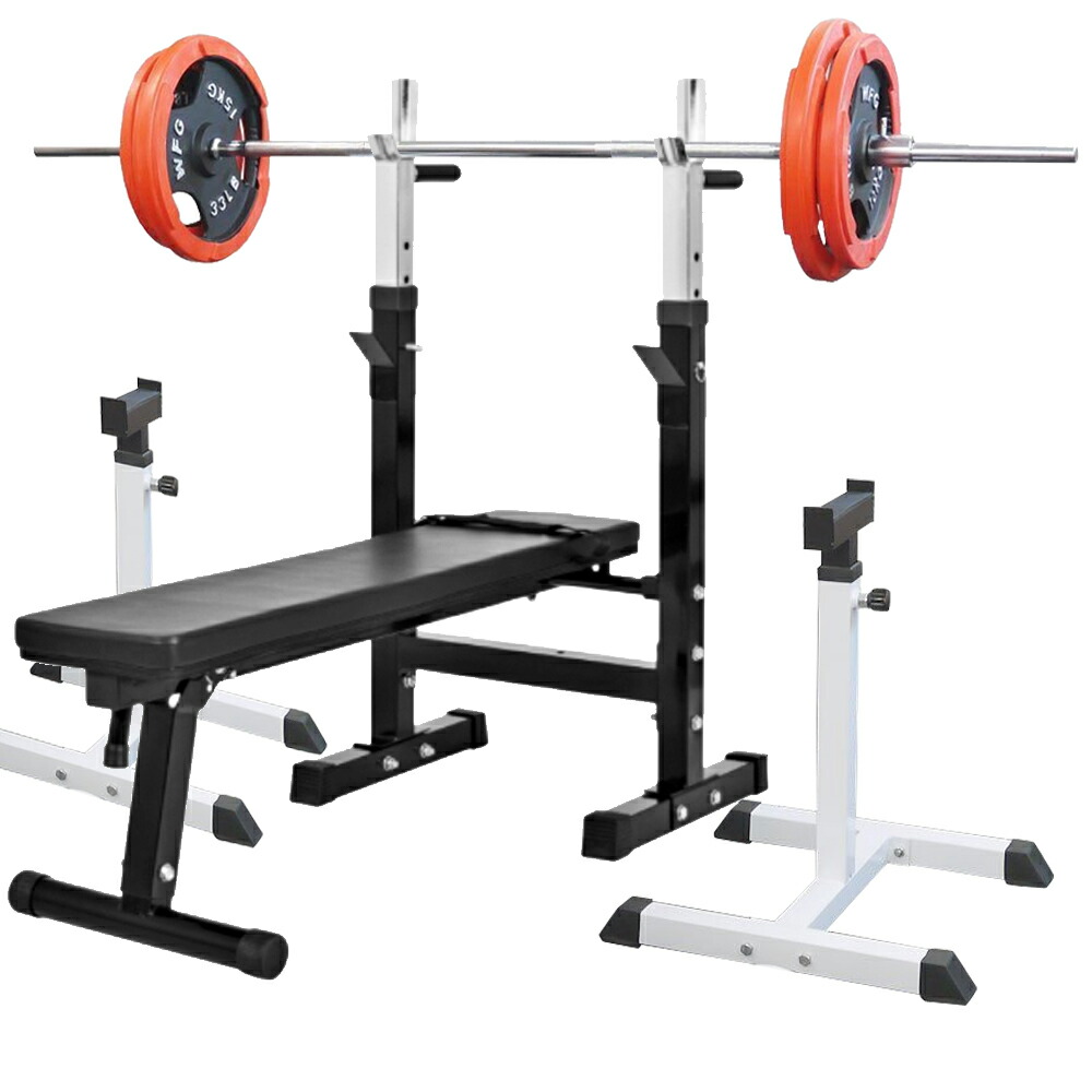 新品入荷 ワイルドフィット Fit Wild パッドプレゼント中 フォールディングジムセットb 上腕筋 腹筋 大胸筋 自宅 トレーニング器具 ベンチプレス ダンベル バーベル 105kg送料無料 赤ラバー スポーツ器具 Williamsav Com