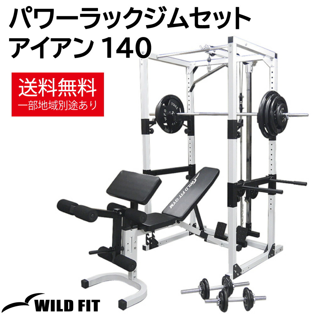 83％以上節約 パワーラックジムセット アイアン140 WILD FIT ワイルド