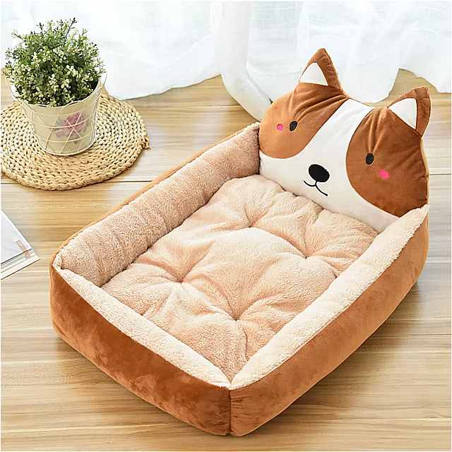 ペット 用の柔らかく 通気性 のある 猫 の ベッド 小型 犬 と中型 犬 用 の 猫 の巣 漫画 のカー ペット 洗える