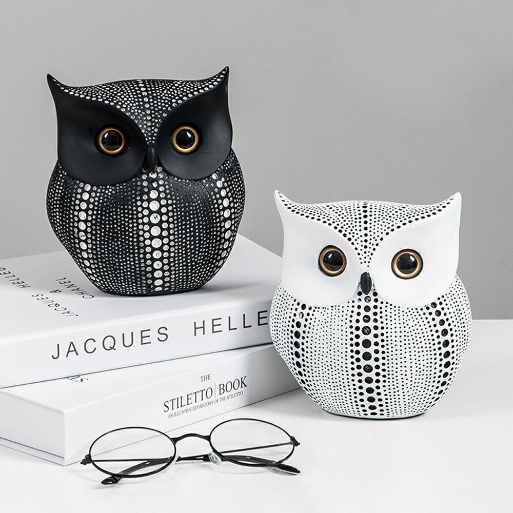 楽天市場】フクロウ 置物 ふくろう オブジェ 置き物 縁起物 メタル