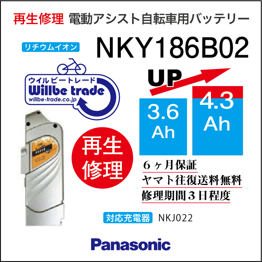 楽天市場】【PANASONIC/パナソニック 電動自転車バッテリー NKY182B02 