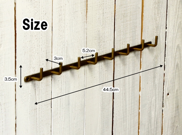 楽天市場 フック おしゃれ 壁掛け 金具 アイアン ウォールフック 壁 引っ掛け 8連 キーフック ネックレス 収納 アンティーク インテリア 生活雑貨 Willdo 生活雑貨ウィルドゥ