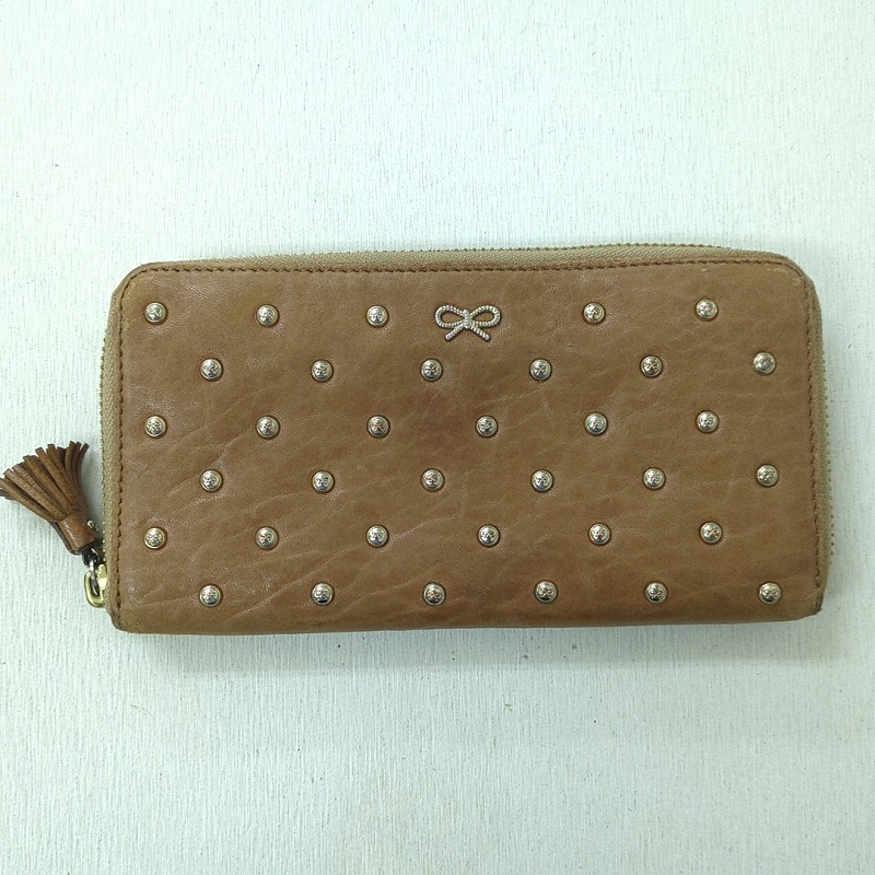 【箱付】アニヤハインドマーチ 長財布 スマイリーウィンク ラウンドファスナー ANYA HINDMARCH アニヤ ハインドマーチ 長財布 ラウンド