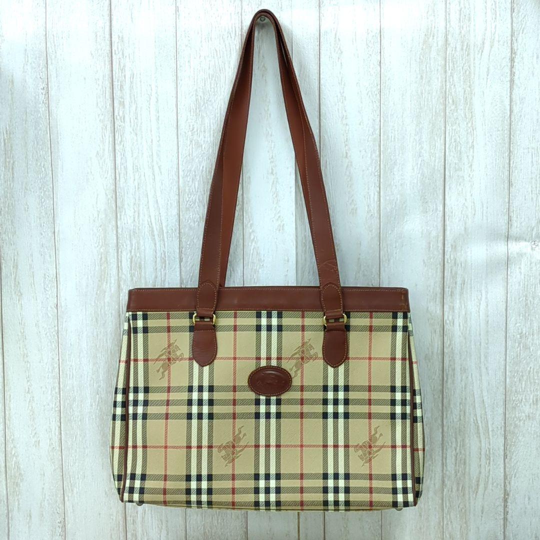 Burberrys バーバリー トートバッグ ノバチェック PVC イタリア製 レディース【中古】Cランク　ギフト　プレゼント