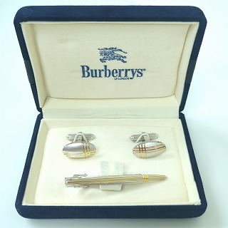 楽天市場】BURBERRY バーバリー カフリンクス ネクタイピン セット
