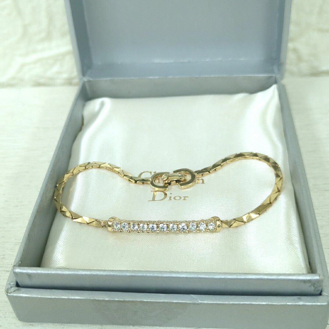【美品】Dior Dロゴ ストーン ブレスレット シルバーカラー 美品】Dior Dロゴ ストーン ブレスレット シルバーカラー - メルカリ