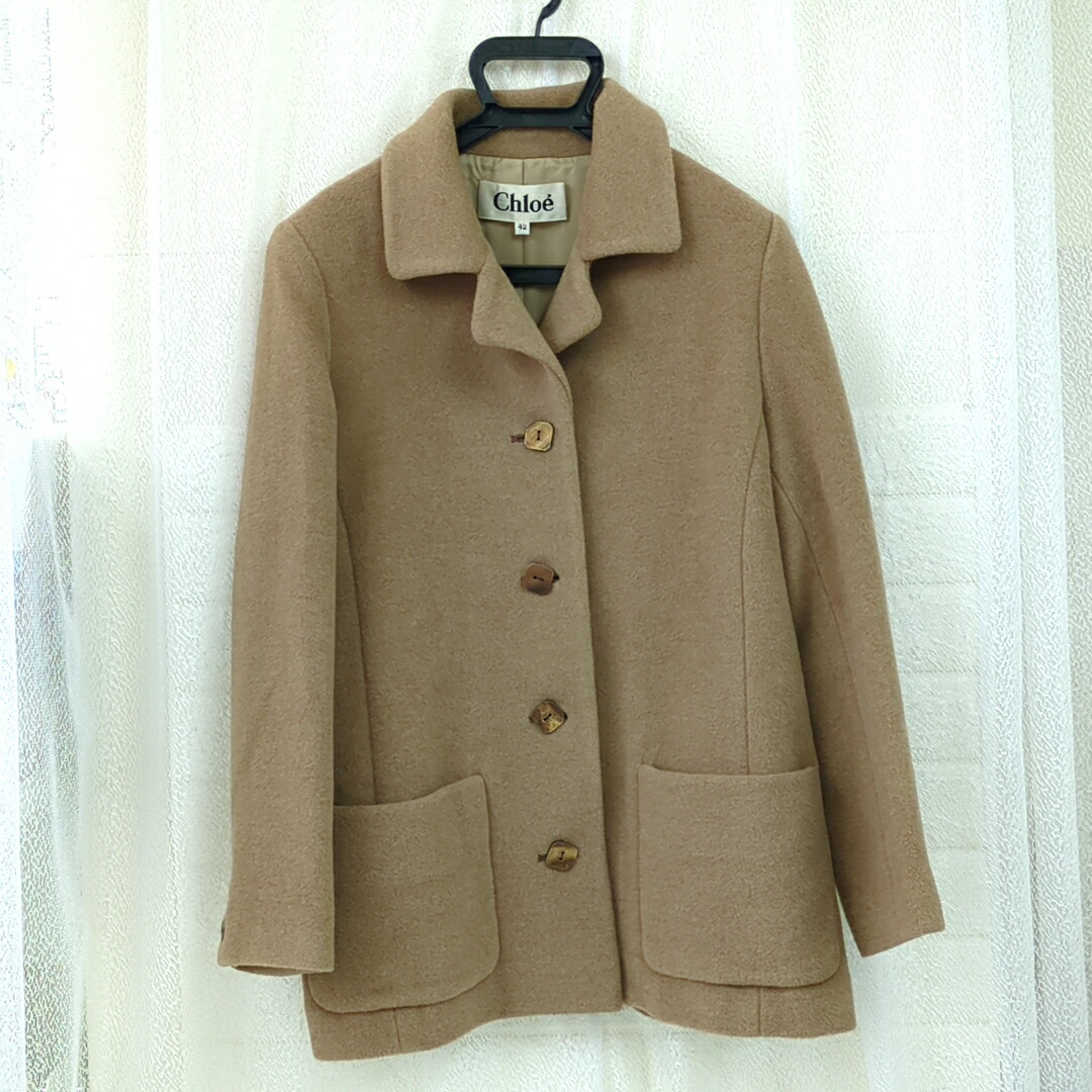Chloe クロエ コート ライトブラウン サイズ42 レディース【中古】Bランク ギフト プレゼント