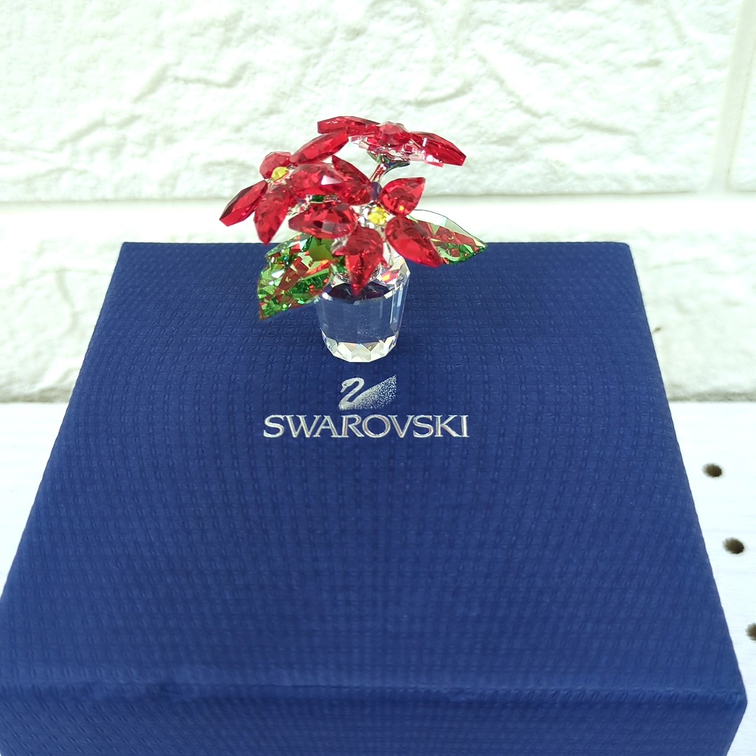 楽天市場】スワロフスキー ポインセチア 花 赤 フィギュア 置物