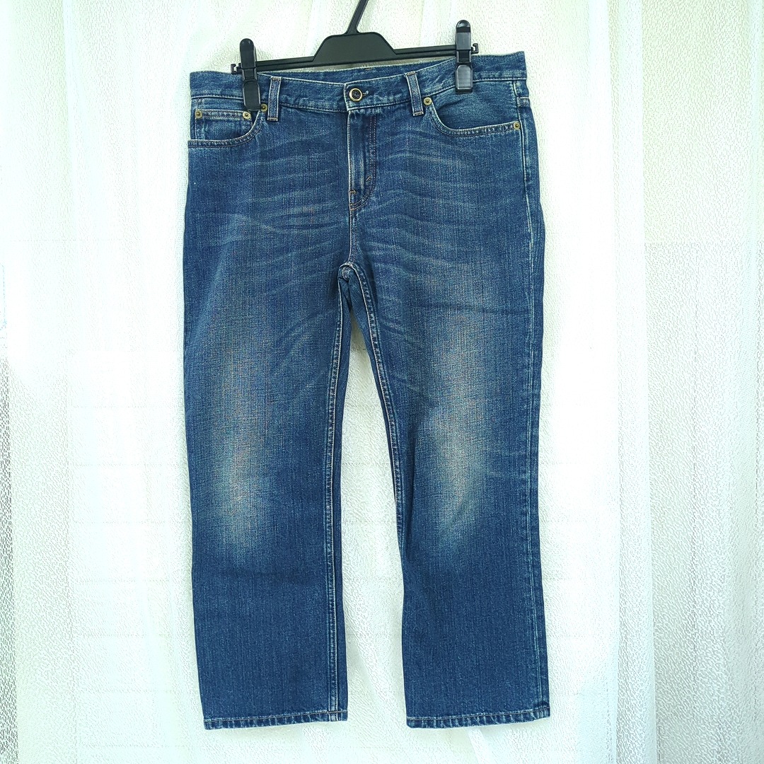 celine☆ カットオフデニム 34 CELINE(セリーヌ) カットオフデザインデニムパンツ 2N306930F