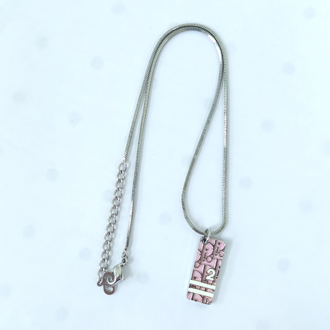 希少　クリスチャンディオール　シルバー スクエア　トロッター　ネックレス Christian Dior - 良品 Christian Dior クリスチャンディオール