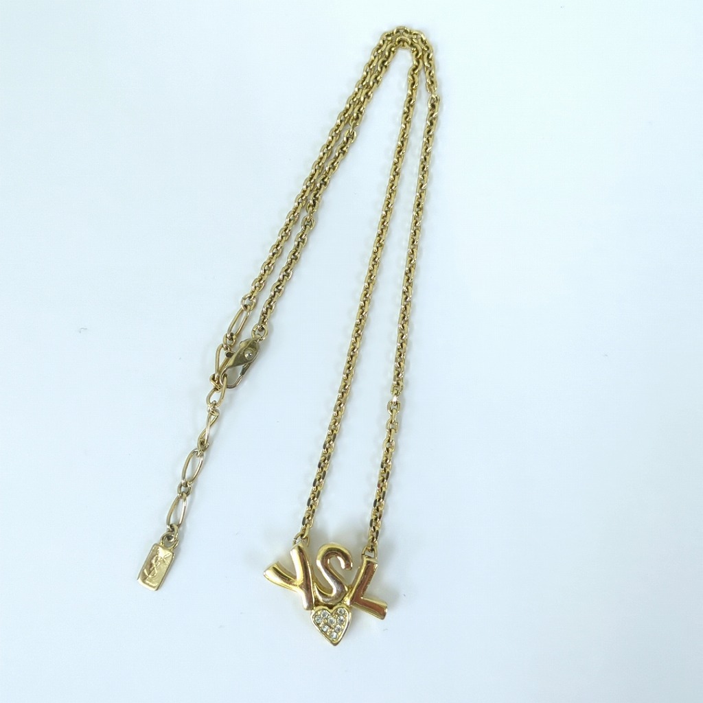 【極美品】YSL イヴサンローラン ネックレス ビジュー ゴールドカラー ws11603-1.jpg