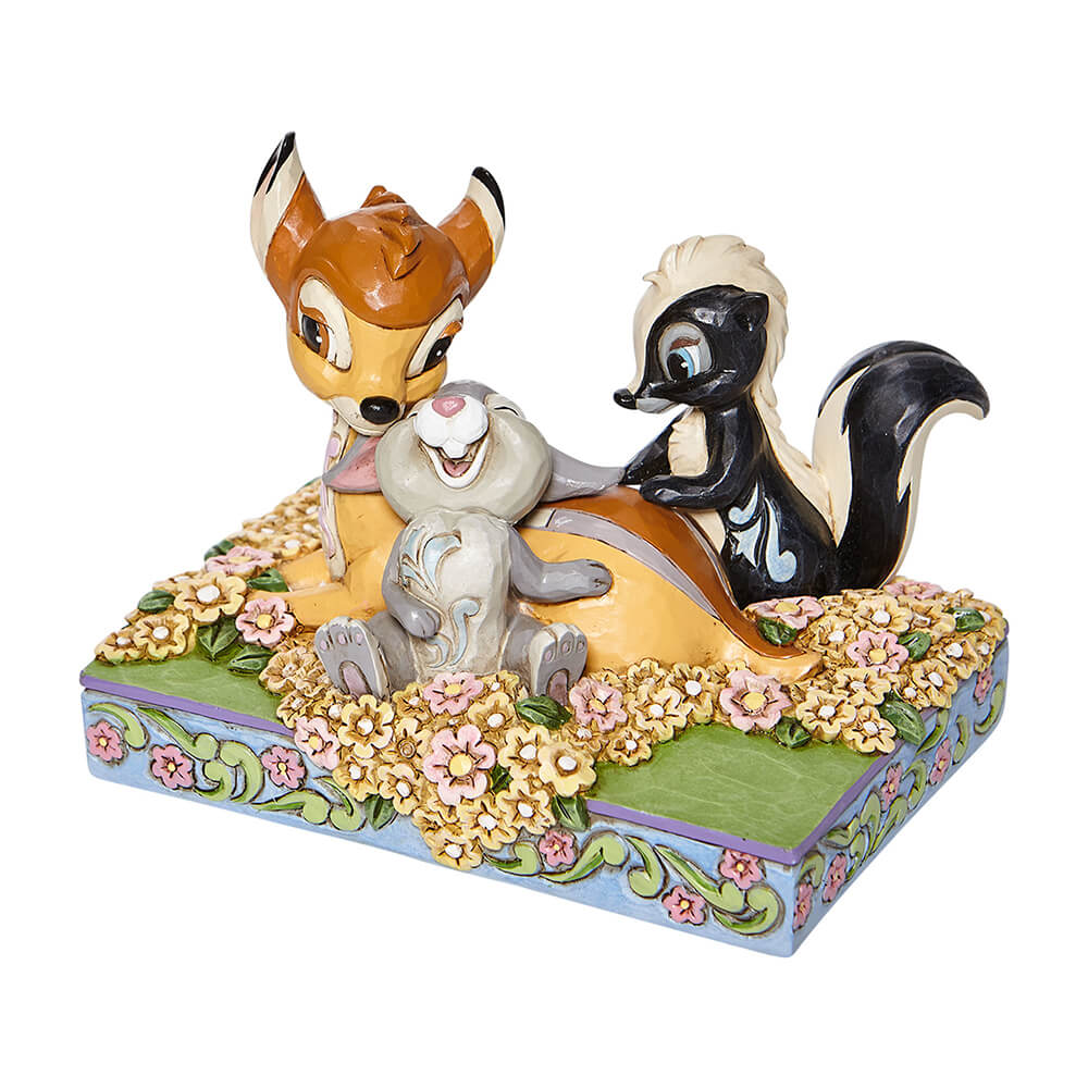 楽天市場 バンビ とんすけ フラワー 花畑 10 1cm Bambi And Friends In Flowers ジム ショア ディズニー トラディションズ トラディション Jim Shore ウィローツリー専門店ドナティオ