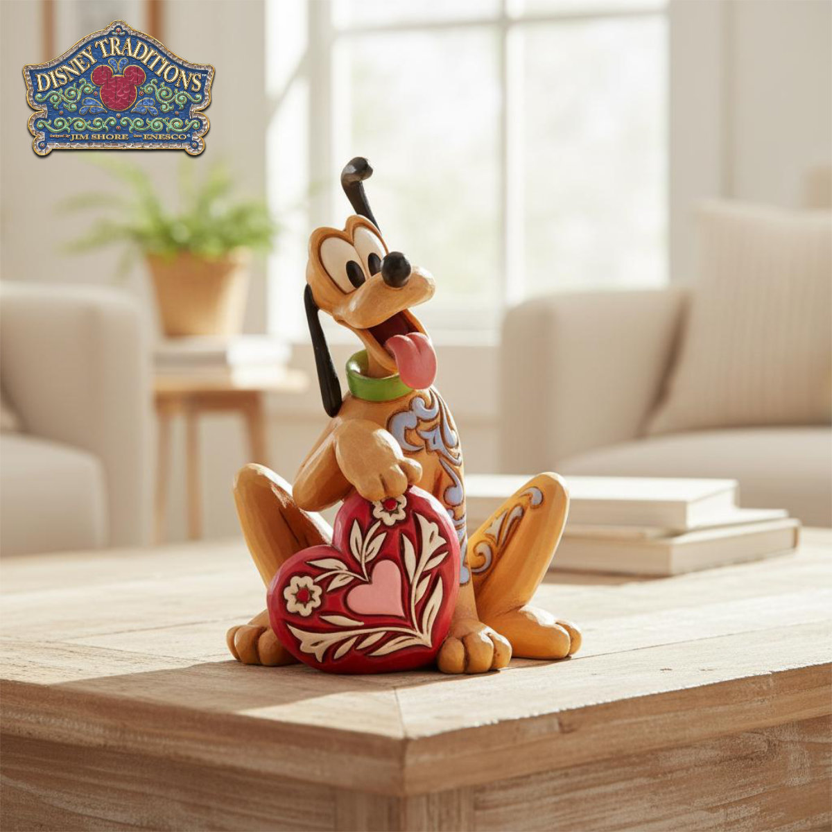 プルート ハートを抱えて 8.8cm | ディズニー トラディションズ ジムショア グッズ フィギュア 人形 置物 彫刻 Jim Shore 正規輸入品画像