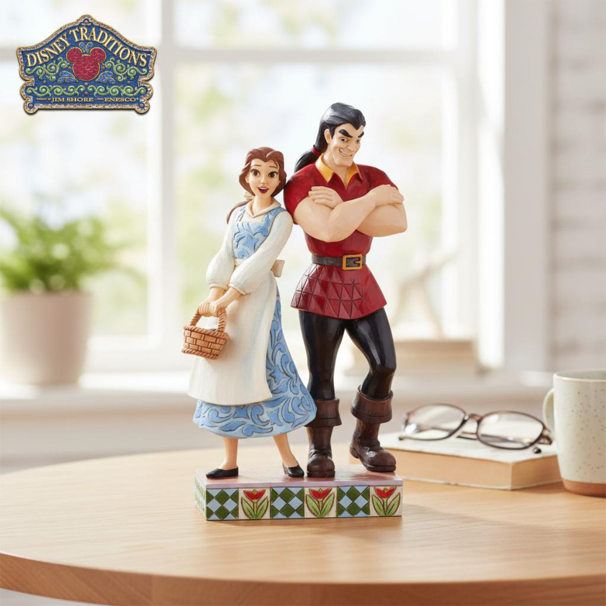 ベル vs ガストン 21.2cm 美女と野獣 | ディズニー トラディションズ ジムショア グッズ フィギュア 人形 置物 彫刻 Jim Shore 正規輸入品