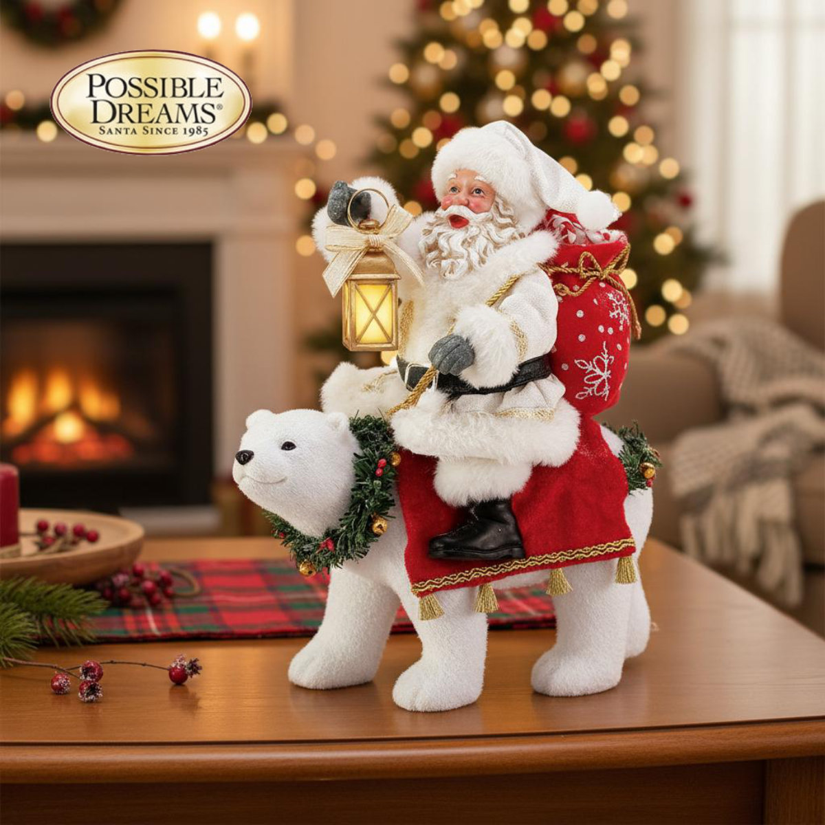 Polar Bear Express 25.5cm | サンタ サンタクロース 人形 置物 フィギュア クリスマス ホリデー Possible Dreams 正規輸入品｜ウィローツリー専門店ドナティオ