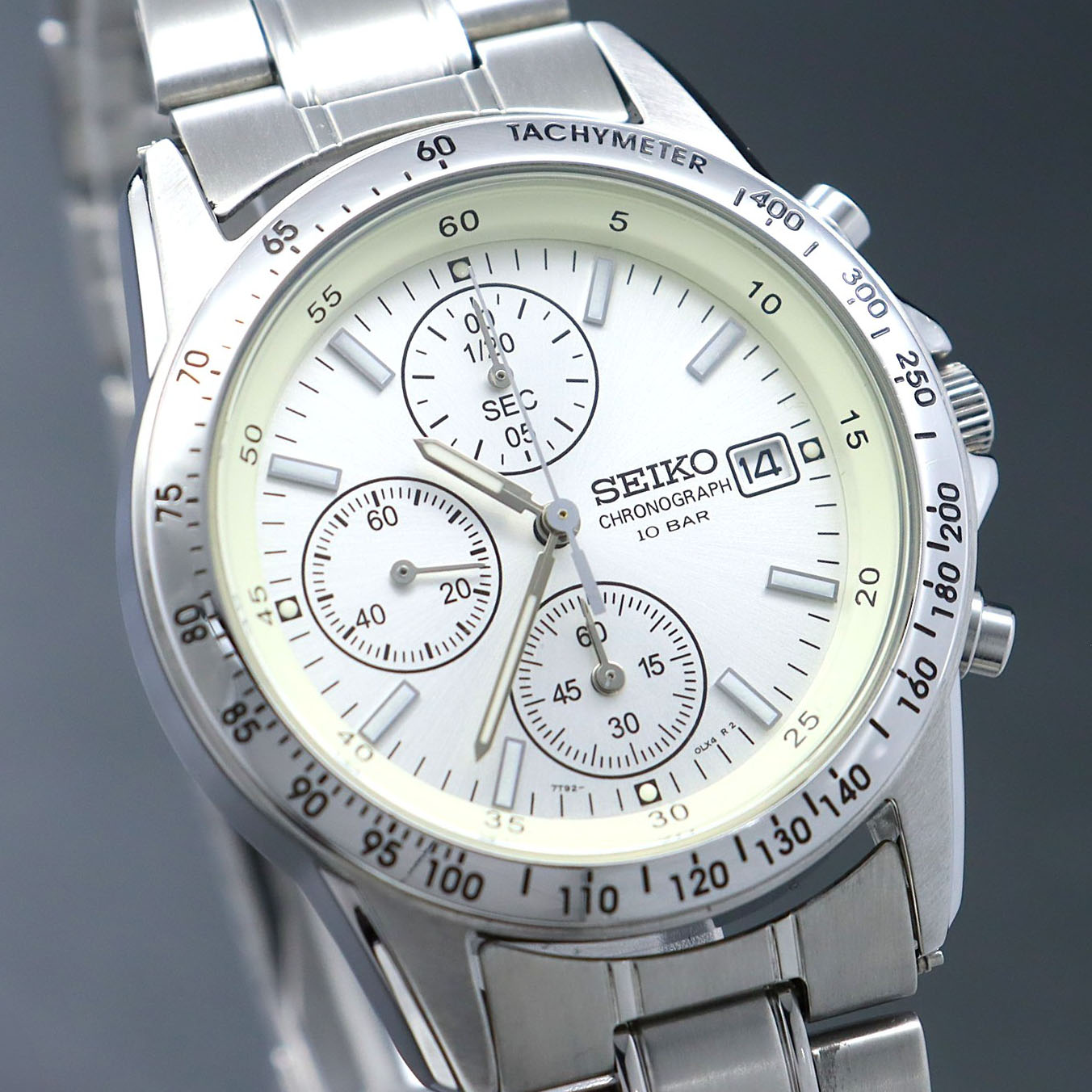 楽天市場】【ウォッチ】SEIKO セイコー クロノグラフ デイト ホワイト