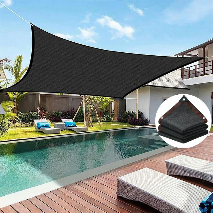 日よけ シェード 遮光ネット 日除け止めネット 屋外 通気 サンシェード 暑さ対策 紫外線をカット 日よけシェード オーニング 農業用 植物 園芸用 5x5m 6m 8m 8x10m シェード おしゃれ 大型 日除け用品 大きい ネット 送料無料｜MUKU店