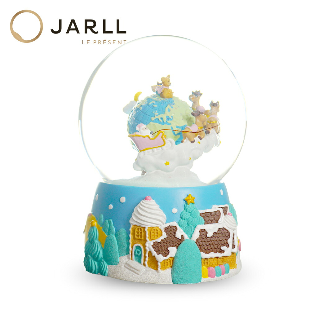 【継続期間制限事項 P10倍】【 JARLL 】スノードーム クリスマス そりを引く馴鹿 御前上等 オルゴール（渦巻きばね式）差し上げ物 一緒になるお祭り 生まれ落ちる日 室内装飾 飾り付け スノーグローブ HX1303 インテリア小物・置物-オルゴール-インテリア・寝具・収納