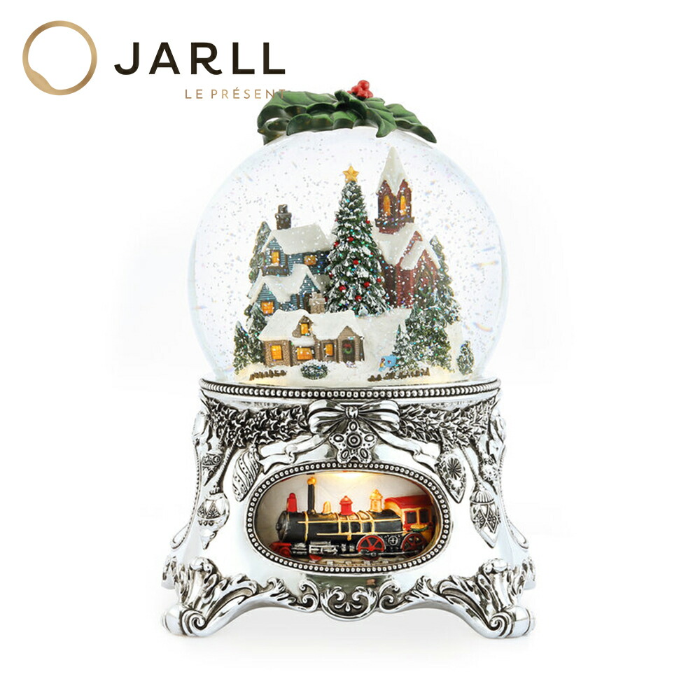 【JARLL】スノードーム クリスマス  天然木 オルゴール (渦巻きばね式) 回転させる式 スノーグローブ 照度 飾りつけ 差し上げ物 飾りつけ GG-56058 6210