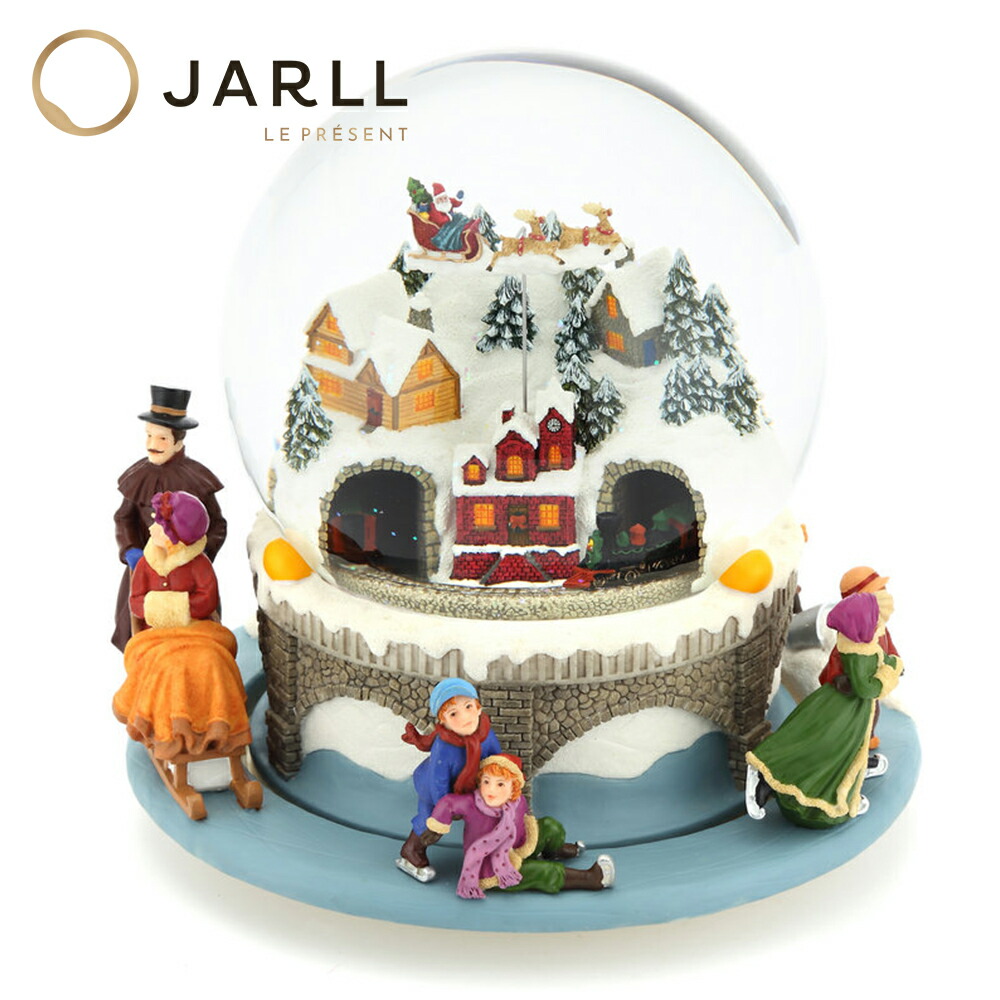 【SS大売り出し★ Ｐ10倍】【JARLL】スノードーム クリスマス オルゴール (渦巻きばね式) 点火装置(単三独居室) 回転させる式 スノーグローブ 照度 飾りつけ 差し上げ物 飾りつけ GG-57017 6060