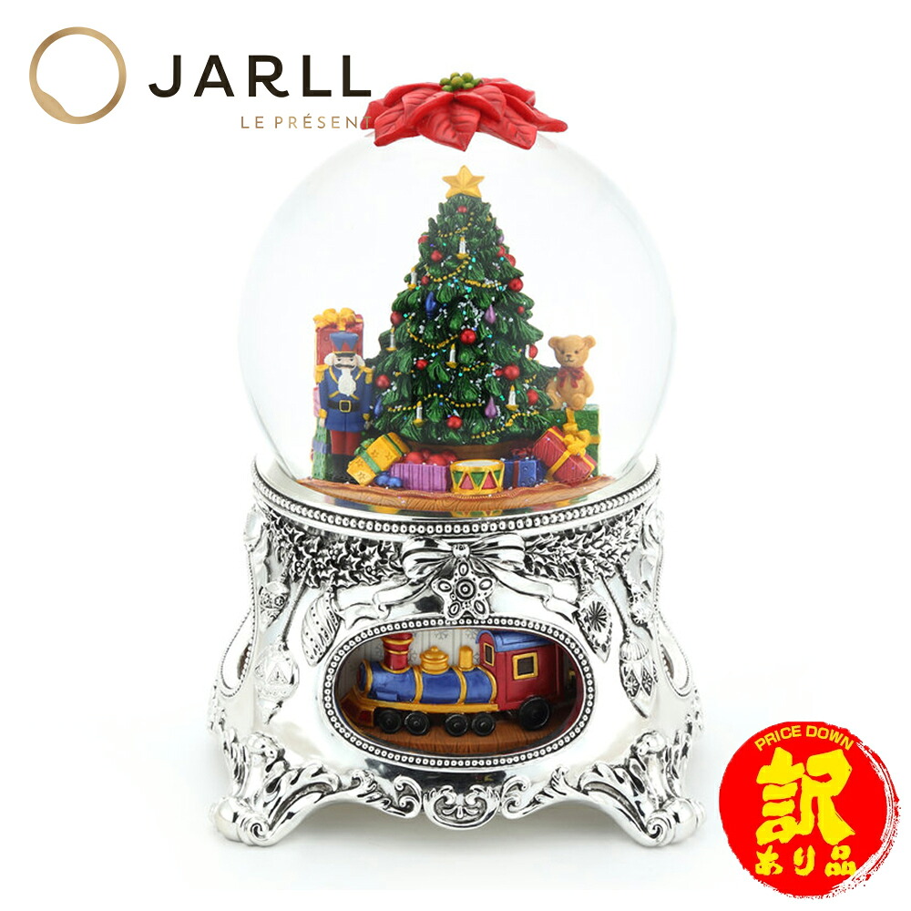 【春のお祝いギフト ポイント20倍+10%クーポン】【訳あり品】【JARLL】 スノードーム クリスマス ツリー オルゴール (ぜんまい式) 回転式 スノーグローブ イルミネーション オーナメント 贈り物 置物 GG-56055 5695