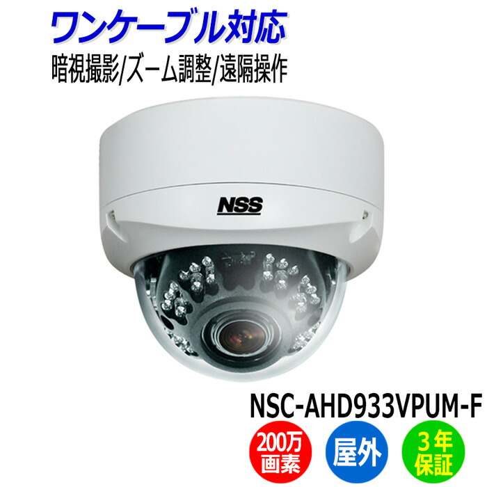 NSS製　ネットワークドーム型カメラ 2台セット IPカメラシステム商品案内｜大阪防犯カメラセンター