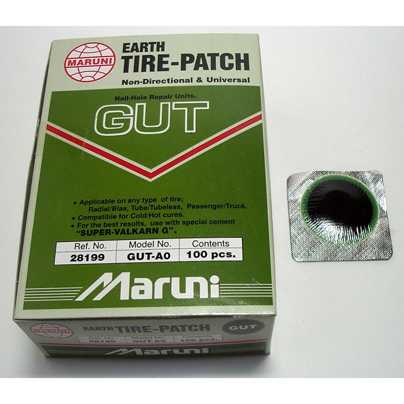マルニ 釘穴用パッチ GUT-A0 T-174 パッチ 釘穴修理 修理 パンク タイヤ 車 自動車 乗用車 トラック 大型車両 バイク チューブレス ラジアルタイヤ バイアスタイヤ 内面修理 整備 点検 ユニバーサル ケミカル 小型 軽自動車
