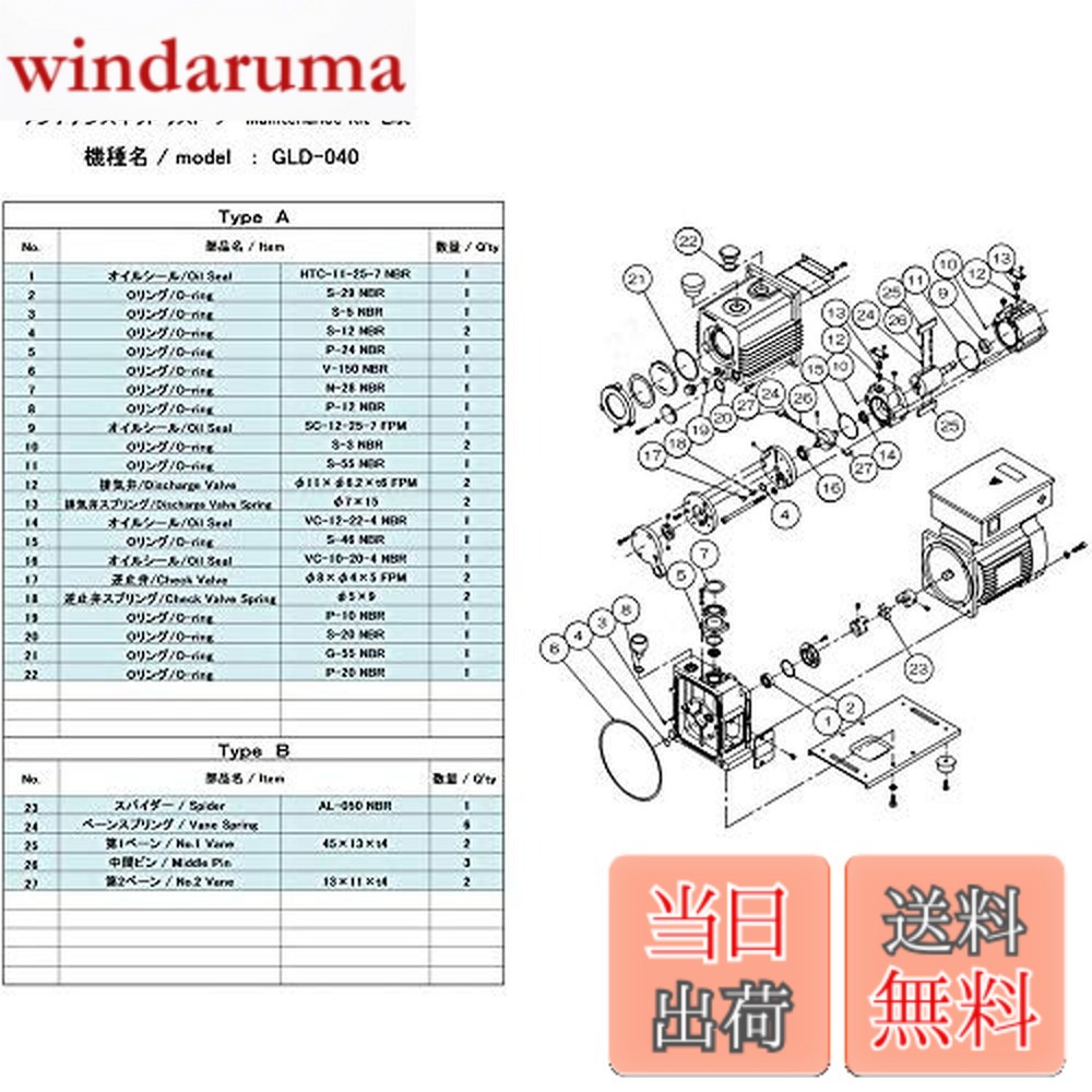 【貨物輸送無料】ULVAC GLD-040用検査と修理一揃いの道具A GLD-040