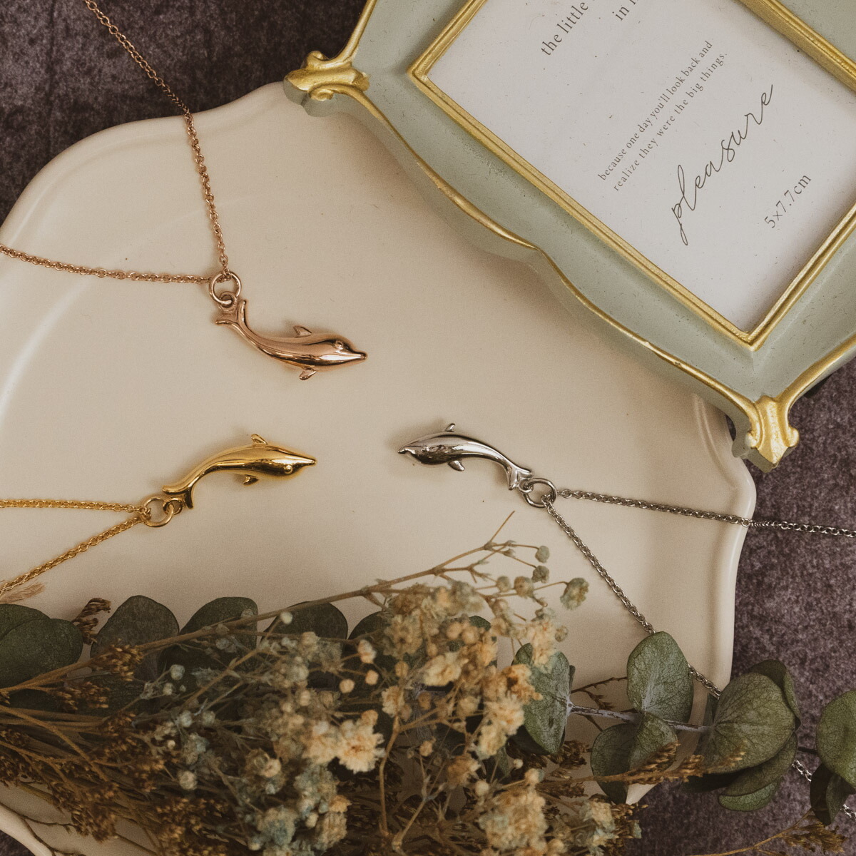 【楽天市場】サージカルステンレス ネックレス つけっぱなし 金属アレルギー対応 イルカ：caster jewelry