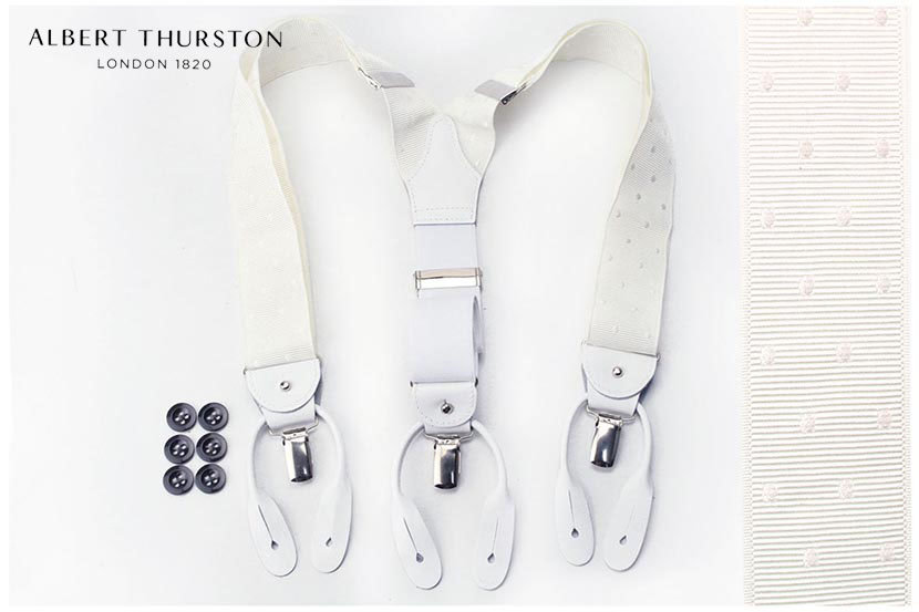 全てのアイテム Thurston かっこいい ドレスシャツshopウィンザーノット英国の老舗メーカーalbert おしゃれ 就職祝い 英国製 サスペンダー あす楽 パールホワイト プレゼント ブランド Albert 高級 高級 Thurston アルバート サーストン 社 サスペンダー