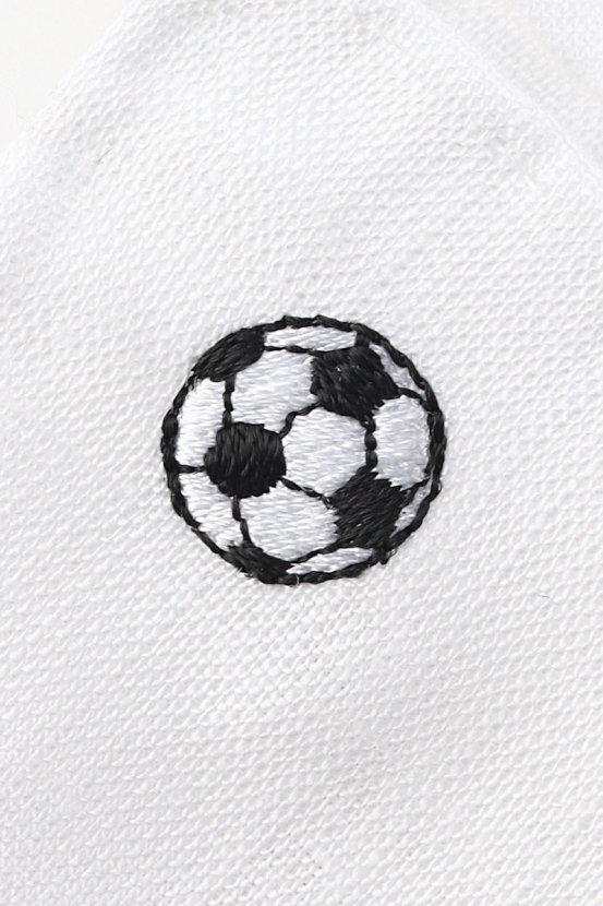 フェアファクス Fairfax おしゃれ おすすめ アスリートモチーフ ギフト サッカーボール ブランド プレゼント ホワイト ポケットチーフ メンズ リネン100 ワンポイント刺繍 日本製 男性 白無地 結婚式 高級 麻 定番 アスリートモチーフ