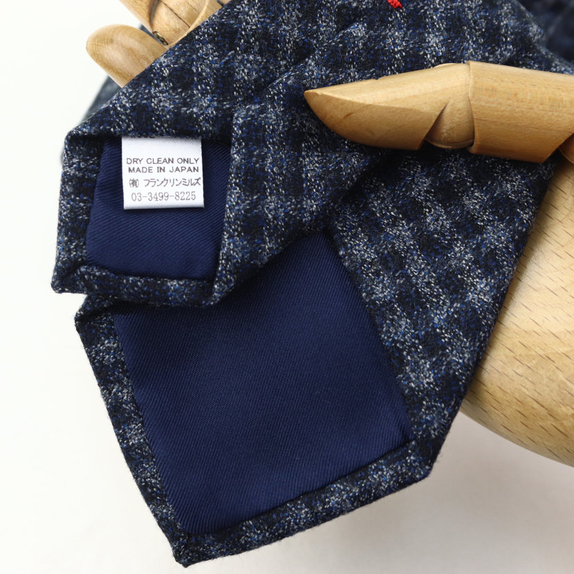 送料無料 フランクリンミルズ Franklin Mills ウールタイ ネイビー チェック ネクタイ イタリア Reda レダ ウール100 Suit Fabric 日本製 クリスマス ネクタイ ブランド おしゃれ プレゼント メンズ 男性 ワイシャツ ギフト 高級 かっこいい Mydrap Com