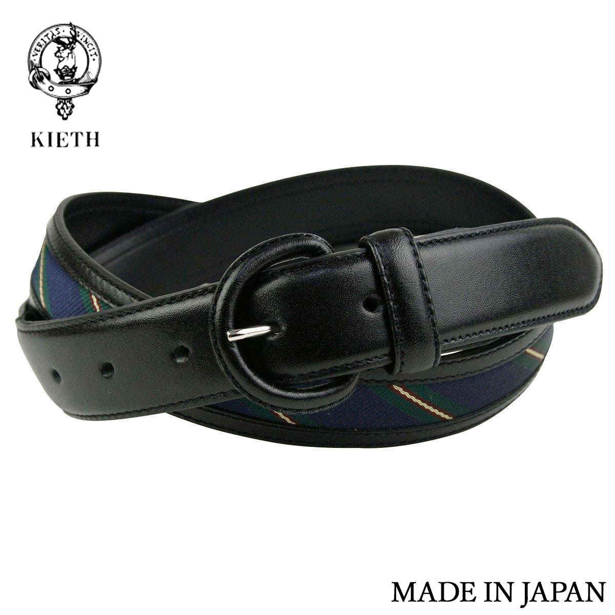楽天市場】キース レジメンタルストライプ リボンベルト メンズ