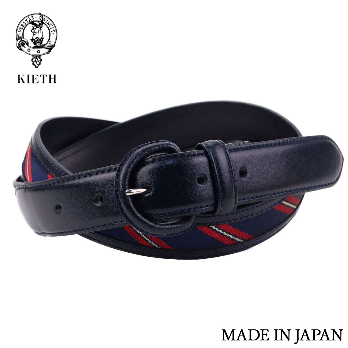 楽天市場】キース レジメンタルストライプ リボンベルト メンズ