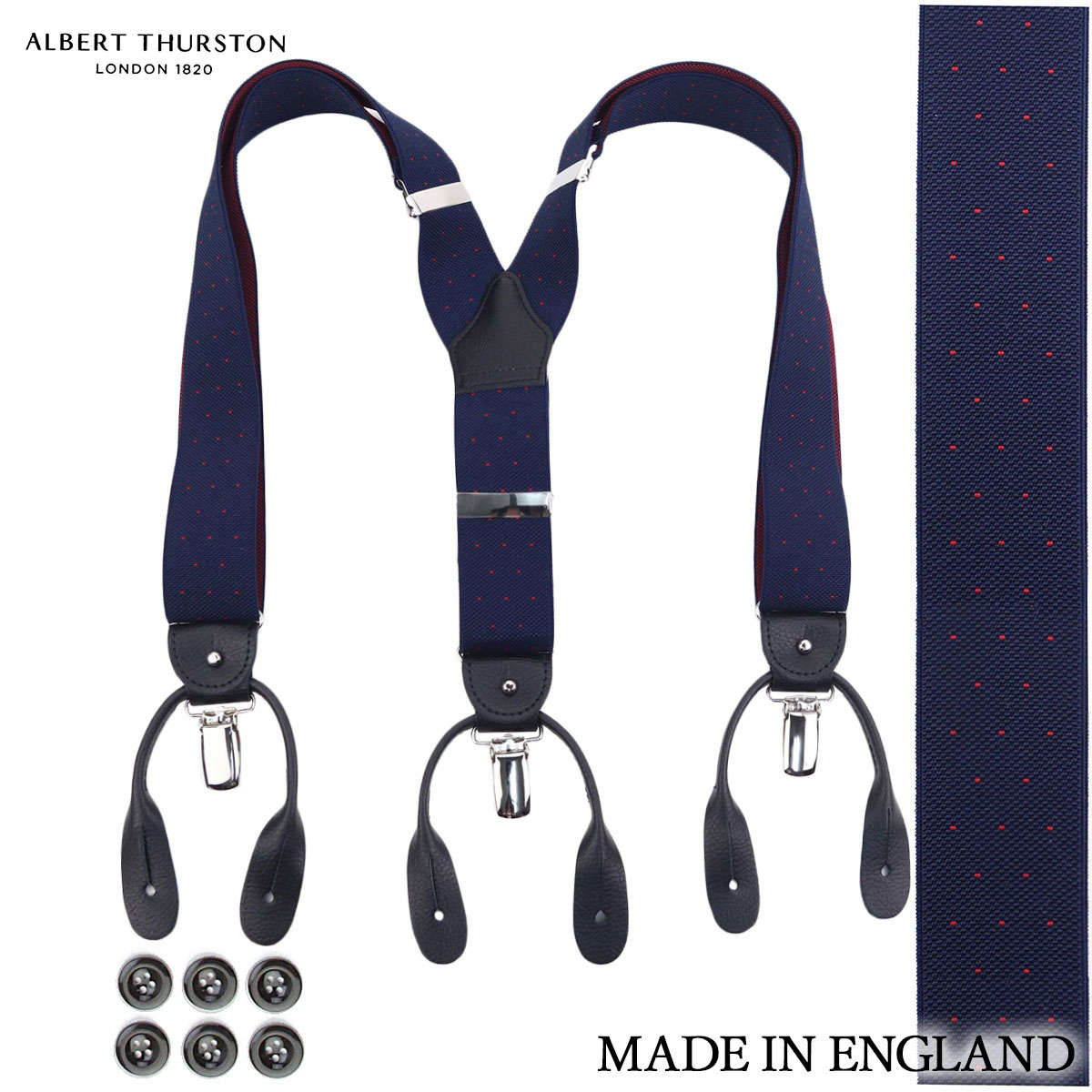 【早い者勝ち】 Thurston ネイビーサスペンダー albert thurston ALBERT THURSTON アルバートサーストン