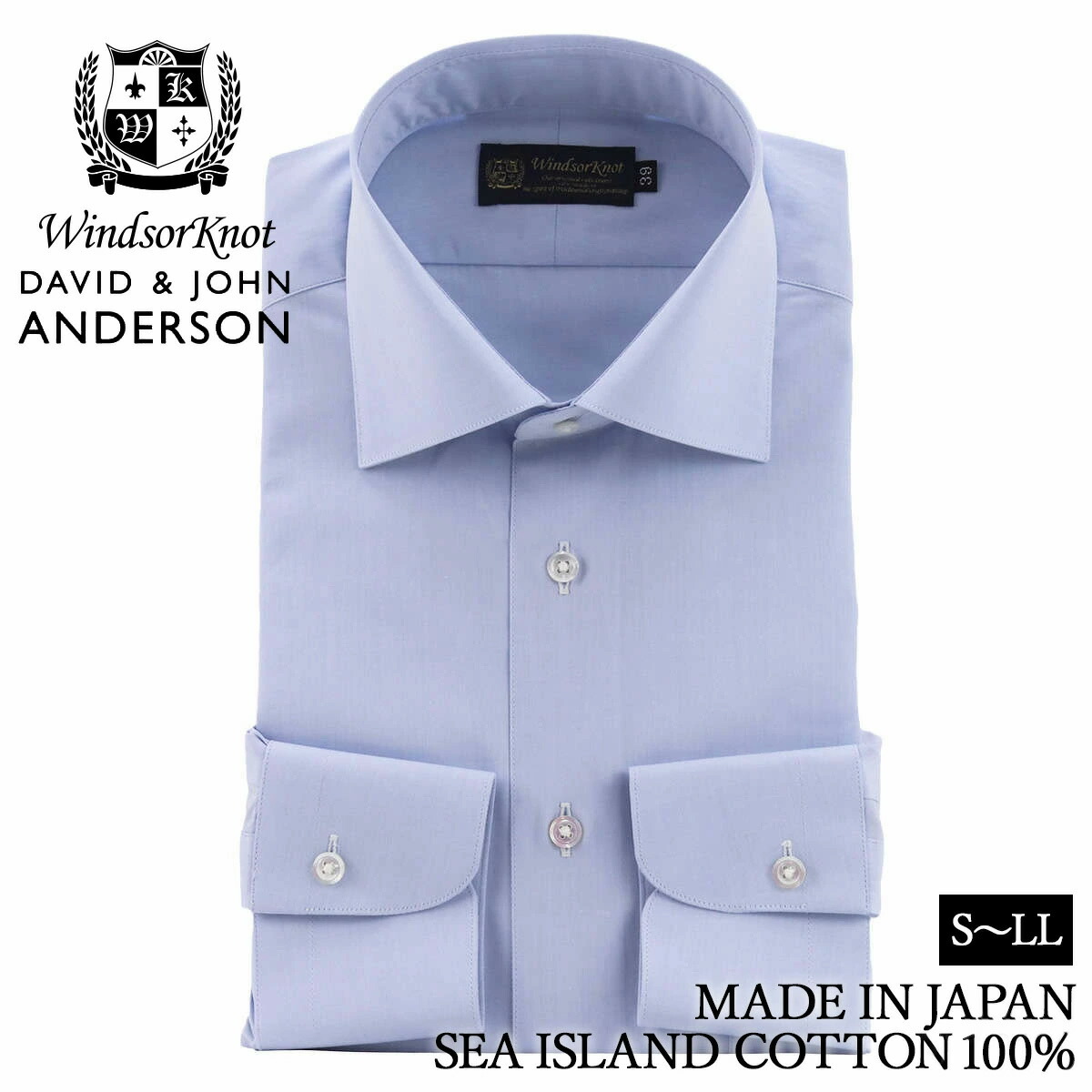 楽天市場 送料無料 ウィンザーノット Windsorknot ダブルカフス ワイドカラー ドレスシャツ 長袖 日本製 綿 100 サックスブルー無地 ピンポイントオックス 80番手双糸 結婚式 メンズ ブランド ネクタイ おしゃれ 日本 高級 スーツ ビジネス 男性 ホワイト ドレス