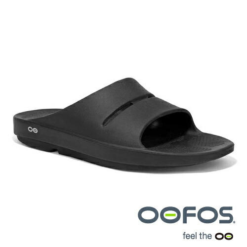 ウーフォス ウーアー 黒いこと (OOFOS OOAHH Black 2000020050211) リカバリーサンダル ユニ一発やる 26SS