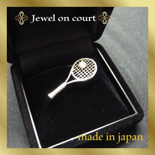 楽天市場 ジュエルオンコート ピンズ プラチナ加工 Jewel On Court アクセサリー ウインザーラケット楽天市場店