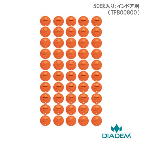 【ピックルボール】ダイアデム 公式的 ピックルボール インドア どんぶり鉢 50PK (DIADEM THE OFFICIAL PICKLEBALL INDOOR BALL 50PK  TPB00800)  24SS