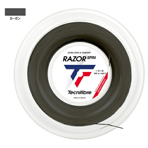 テクニファイバー レーザ回転運動 1.15粍 渦巻き（tecnifibre RAZOR SPIN 04GRASPI）硬式庭球縒り糸 ポリエステル【製造業者取寄せ商いもの】