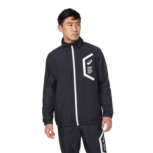 アシックス ウラトリコットブレーカーJKT か細い （ 2031C716 - 001 ）[ asics MWJ メンズ ]22FW